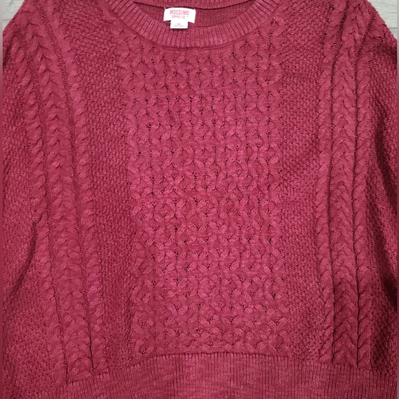 Red Cropped Sweater Size XL - Picture 2 of 3